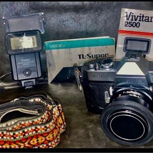 Yashica film camera black and grey medium